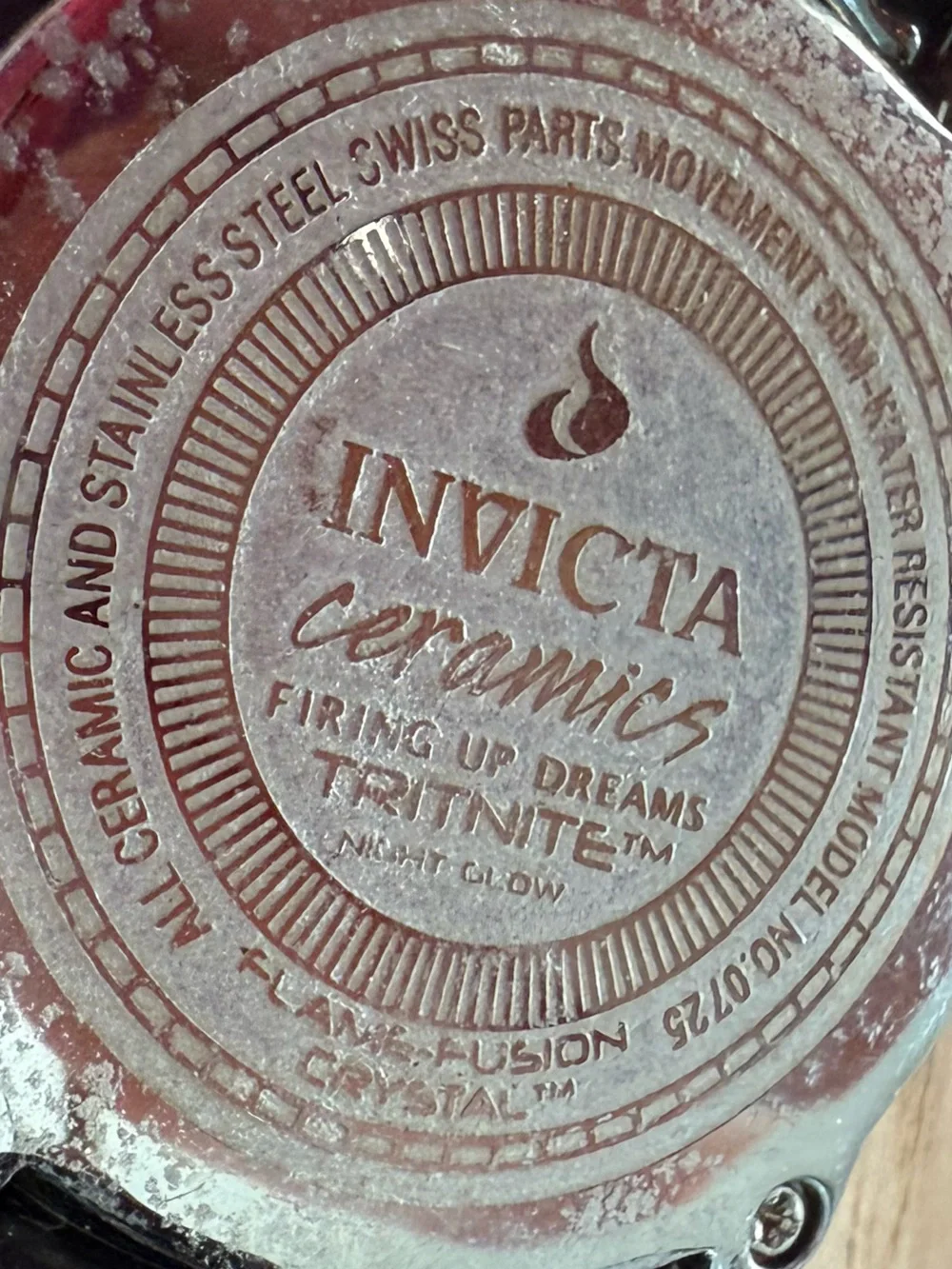 Invicta Angel ladies black ceramic watch NEW BATTERY